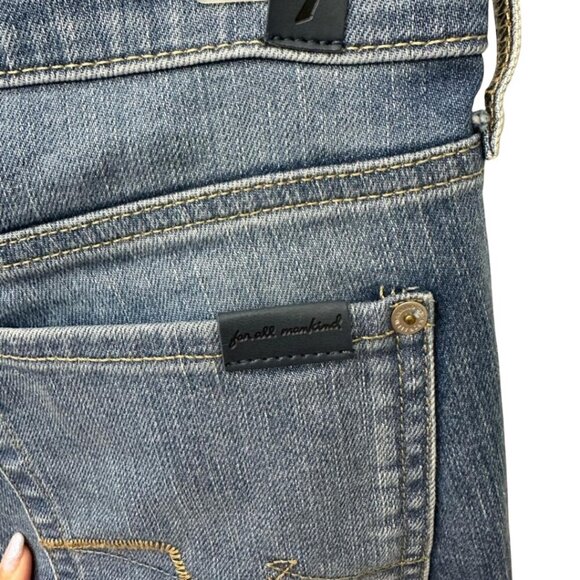 28 “ - 7 For All Mankind - The Original Bootcut Jeans - Distressed - Picture 4 of 7